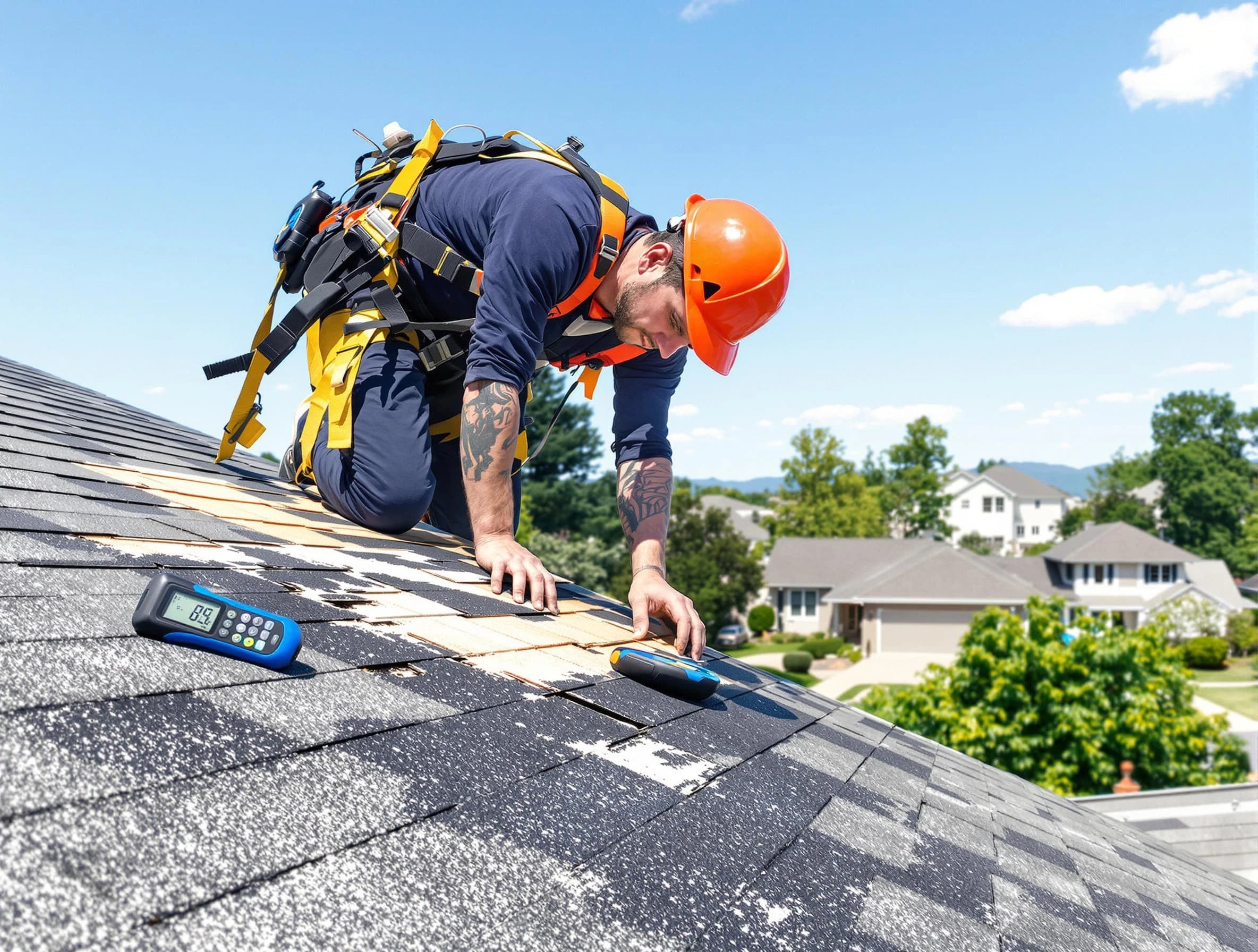 Avon Roofing Company professional performing roof repairs in Avon, OH